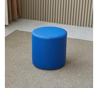 Tabouret rond ottoman à changement de chaussures, pouf en cuir synthétique souple pour entrée, siège et repose-pieds supplémentaires imperméables, 35 cm de haut