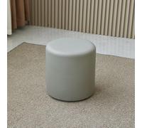 Tabouret rond ottoman à changement de chaussures, pouf en cuir synthétique souple pour entrée, siège et repose-pieds supplémentaires imperméables, 35 cm de haut