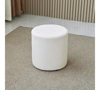 Tabouret rond ottoman à changement de chaussures, pouf en cuir synthétique souple pour entrée, siège et repose-pieds supplémentaires imperméables, 35 cm de haut