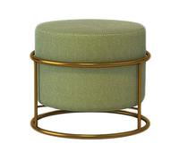 Tabouret rond ottoman, repose-pieds capitonné pour changer de chaussures, assise confortable pour salon, chambre à coucher et bureau