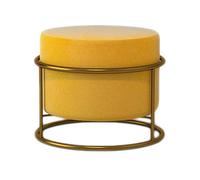 Tabouret rond ottoman, repose-pieds capitonné pour changer de chaussures, assise confortable pour salon, chambre à coucher et bureau