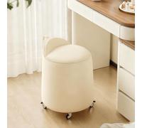 Tabouret rond pivotant avec ottomane douce pour maquillage, salon de beauté et décoration d'intérieur