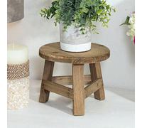 Tabouret rond pour plantes succulentes, tabouret en bois de pothos, tabouret bas rond pour plantes vertes, commerce extérieur transfrontalier 1 pièce de couleur bois,1 pièce foncéeBois composite