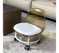 Tabouret roulant avec dossier, chaise compacte réglable en hauteur sur roulettes, siège de pédicure pivotant à 360° pour usage domestique, petits tabourets (taille : B)