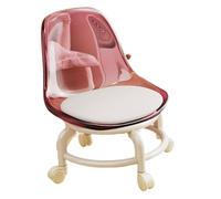 Tabouret roulant avec roulettes multi-usages, chaise de pédicure, canapé, ottoman, repose-pieds de cuisine, chariot de cuisine, tabouret confortable rose pour la maison et le salon