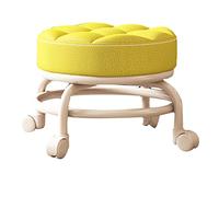 Tabouret roulant bas à faible roue avec roue, chargement de chargement 440 Ibs, siège à rouleau court tabouret de pied roulant avec roues pivotantes universelles petits tabourets marron, marron