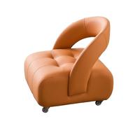 Tabouret Roulant Bas avec roulettes Pivotant 360° Siege Ergonomique Pédicure for la Maison, Le Bureau, Garage, l'atelier(Orange)