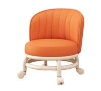 Tabouret roulant bas avec , siège pivotant à 360° pour petits | Support rembourré pour siège et dossier, profil compact sans accoudoirs pour le nettoyage, les pédicures, les travaux manuels