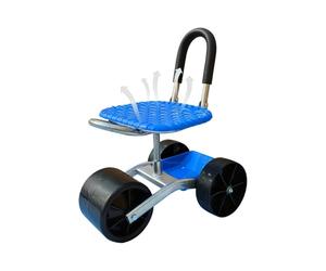 Tabouret roulant de jardin - Chaise de jardinage mobile, siège réglable en hauteur, tabouret pivotant à 360 °, utilitaire extérieur robuste | Station de travail de cour confortable, pour les activités