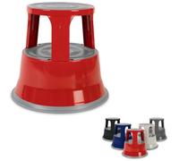 Tabouret Roulant, Marchepied Mobile en Acier T1 Rouge