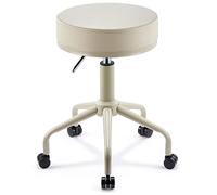 Tabouret roulant pneumatique réglable, pivotant à 360 degrés, tabouret d'atelier avec roulettes, siège de bureau rond sur roulettes, siège robuste pour garage et usage domestique