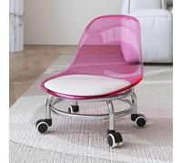 Tabouret roulant réglable avec dossier - Siège pivotant ergonomique avec roulettes pour la maison, le bureau et l'atelier