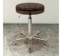 Tabouret roulant réglable avec hauteur élévatrice et roulettes à 360°, base ronde durable, idéal pour spa et usage médical