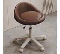 Tabouret roulant réglable avec soutien dorsal, confort ergonomique pour coiffeur et travail à hauteur de comptoir