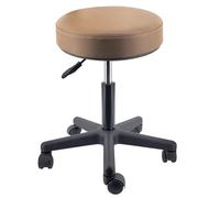 Tabouret roulant robuste en cuir synthétique réglable en hauteur pour hôpitaux, salons de beauté, école, laboratoires, instituts de recherche (kaki)