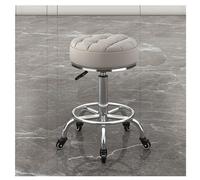 Tabouret Roulant Rond en Cuir PU Tabourets roulants avec Roues Tabouret Roulant pivotant pneumatique pour Usine, Studio, Cuisine, Bureau, A2