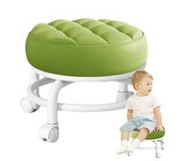 Tabouret Roulant Rond - Tabouret pivotant à 360° avec roulettes, siège de Selle roulante à Hauteur réglable | pour Cuisine, Spa, Salon, Bar, Maison, Bureau, Industriel, Maquillage, Piano, Atelier.