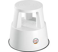 Tabouret roulant WEDO en plastique blanc / RAL 9010 Capacité de charge : 150 kg