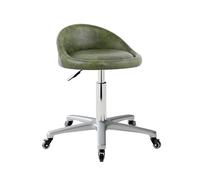 Tabouret Roulettes Professionnel Avec Dossier Reglable En Hauteur 44-59cm Tabouret De Bureau Pivotante 360° Pour Esthetique Lab Spa Home Office(Green)