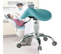 Tabouret Roulettes Professionnel Chaise Ergonomique de Tabouret de Selle avec Des Roues Médicales, Chaise de Selle de Salon Hydraulique de 49 à 64 Cm pour Hygiéniste Dentiste, Tabouret Roulant Facile