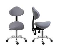 Tabouret Roulettes Professionnel Tabouret de Bureau Ergonomique en Forme de Selle, Tabouret de Bureau Ergonomique en Forme de Selle, Tabouret de Salon de 21" - 26" de Hauteur pour Thérapeute, Toiletta