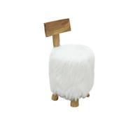 Bois de Teck Massif Tabouret Blanc Salle à Manger Salon Chambre Maison vidaXL