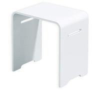 Tabouret salle de bain PB4002 en fonte minérale - blanc mat