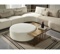 Tabouret salon nouveau bois avec textile design rembourrage blanc Moderne