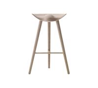 Audo Tabouret savonnée 77cm ML 42 chêne, laiton LxlxH 55,5x55,5x77cm