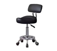 Tabouret Selle avec Dossier, Base en métal Robuste avec Repose-Pieds, pivotant à 360°, siège de Salon for Clinique Dentaire, Maison, Bureau(Color 2)