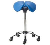 Tabouret selle de cheval à roulettes Teqler - Bleu