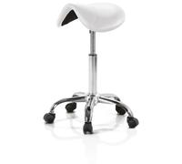 Tabouret selle de cheval blanc