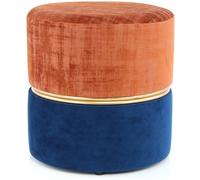 Tabouret semi artisanal ZAHA 40x40x40 terra et brun