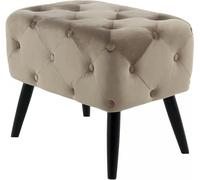 Tabouret semi artisanal ZAHE 40x60x48 taupe et noir