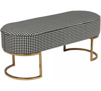 Tabouret semi artisanal ZANI 40x105x42 noir et blanc