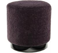 Tabouret semi artisanal ZARAN 35x35x35 brun foncé et noir