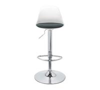 Tabouret semi-enveloppant dossier blanc