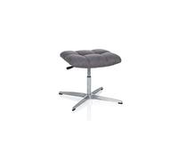 hjh OFFICE 670934 Tabouret élégant avec Un Design rétro SARANTO Gris Tissu, Pouf Salon, Tabouret Bas, réglable en Hauteur