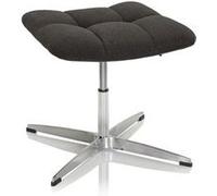 hjh OFFICE Tabouret rembourré SARANTO Tissu Noir