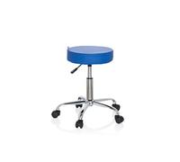 Tabouret / siège pivotant / siège technique OPERATOR II simili-cuir bleu chrome