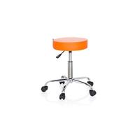 Tabouret / siège pivotant / siège technique OPERATOR II simili-cuir orange chrome