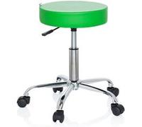 Tabouret / siège pivotant / siège technique OPERATOR II simili-cuir vert chrome hjh OFFICE Vert G