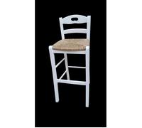 Tabouret SNACK - Blanc - Paille - H66 - H87
