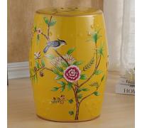 Tabouret tambour en céramique peint à la main Table d'appoint décorative en porcelaine Oiseau Fleur Intérieur Extérieur Jardin Patio Salle de bain