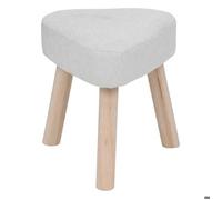 Atmosphera Tabouret Thena blanc ivoire