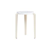 Tabouret TipToe LOU en Plastique Recyclé Blanc/blanc Crème