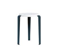 Tabouret TipToe LOU en Plastique Recyclé Blanc/bleu Nuit