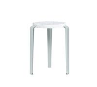Tabouret TipToe LOU en Plastique Recyclé Blanc/bleu Pâle