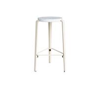 Tabouret TipToe MI LOU en Plastique Recyclé Blanc/blanc Crème