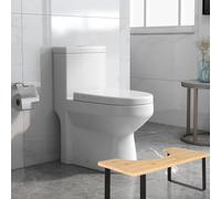 Tabouret Toilette Physiologique, Marches de Toilette en Bois et Métal, Tabouret de Toilette de Salle de Bain, Marches de WC pour Adultes et Enfants 45x23x18 cm (Couleur Bois)